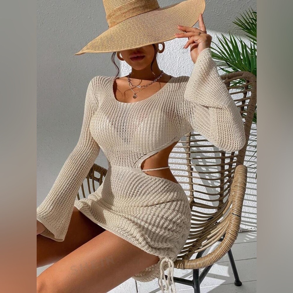 Shein dress coverup with cut out in back